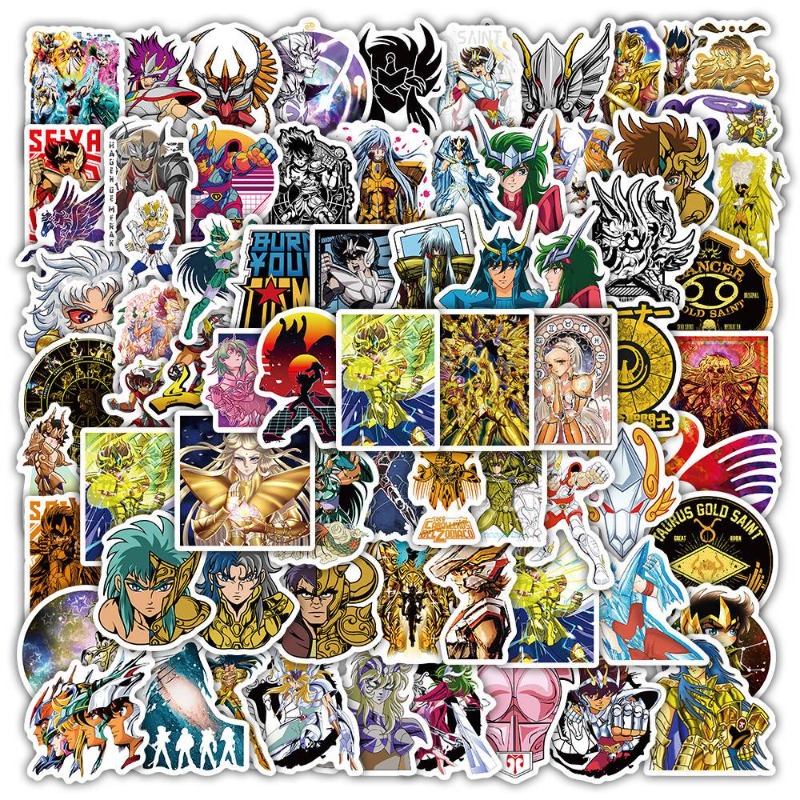 Laptop Original Accessories - 101 Pegatinas de Anime Saint Seiya,