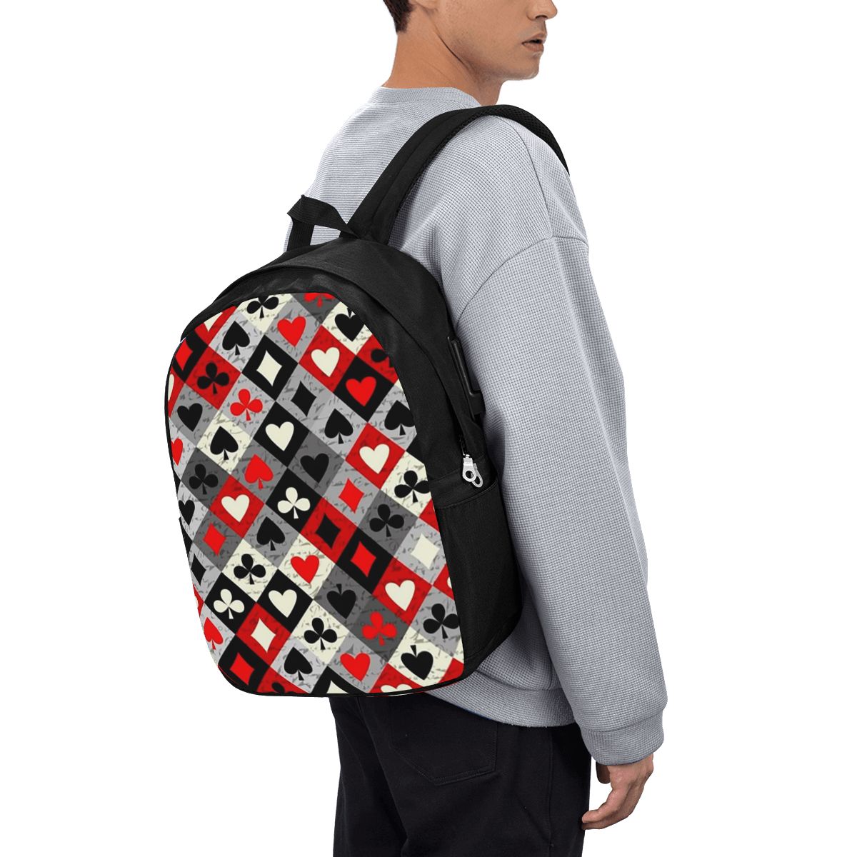 Laptop Bag - Mochila con estampado de cartas de