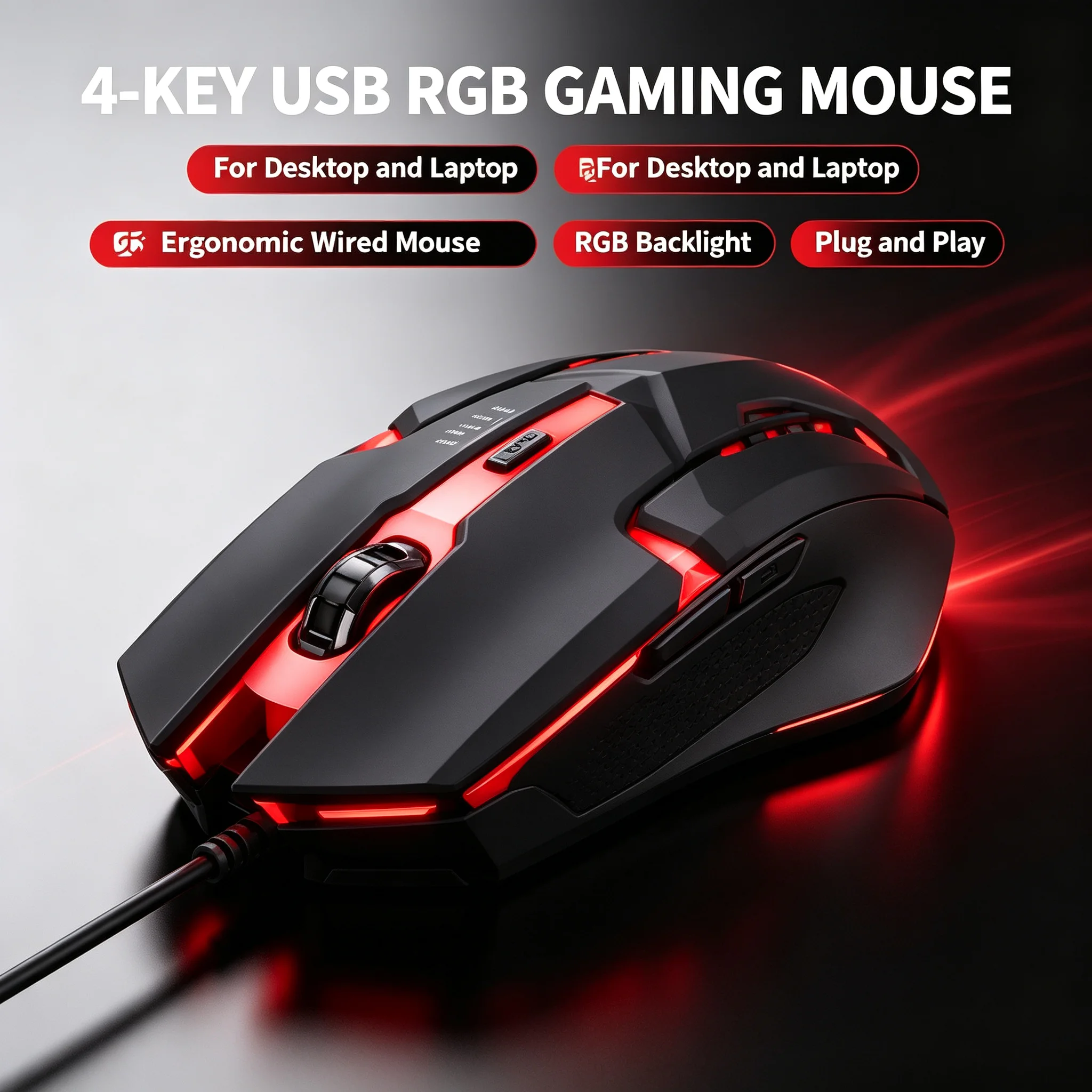 Ratón para juegos con cable US - Laptop Mouse reseña y precio