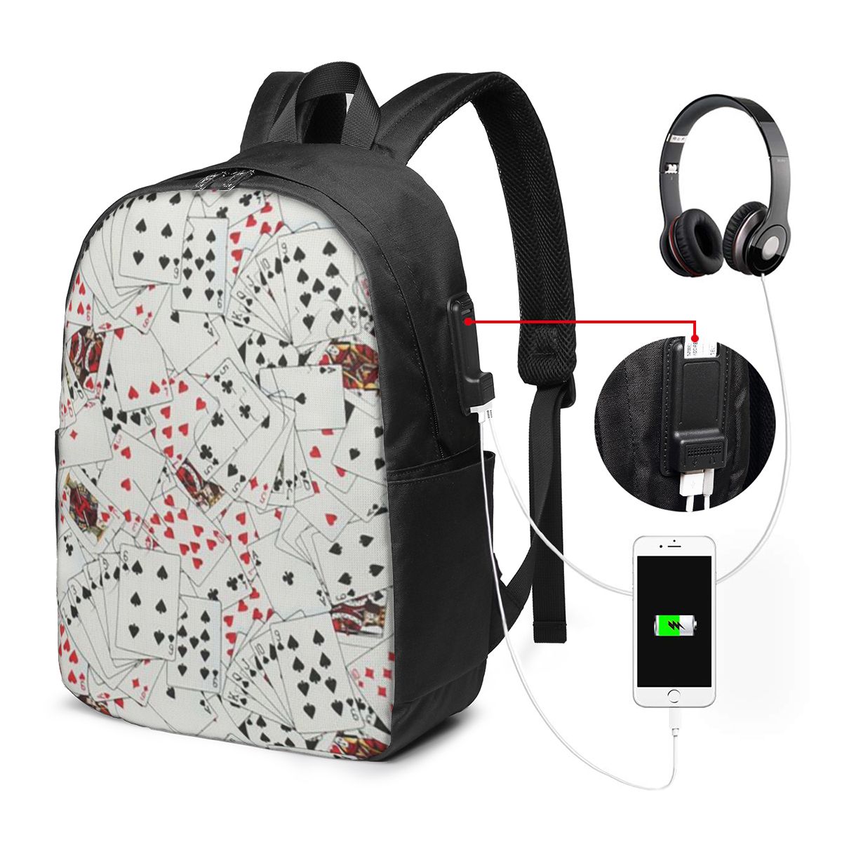 Mochila con estampado de carta - Laptop Bag reseña y precio