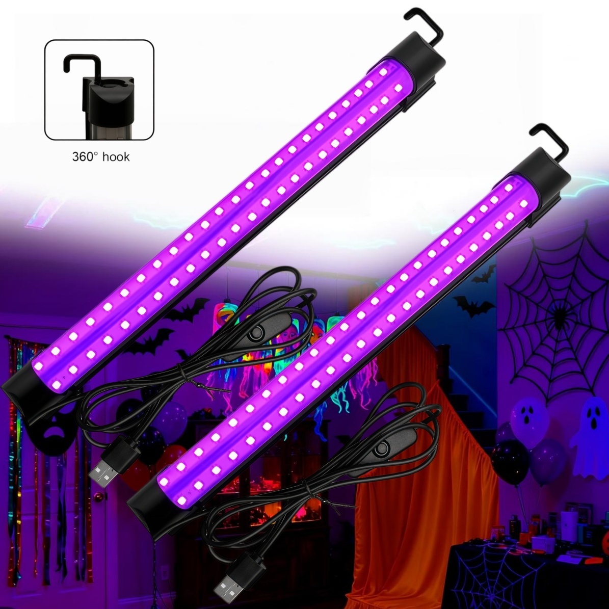 Tubo de Luz Negra de 5W/10W co - Usb Hub reseña y precio