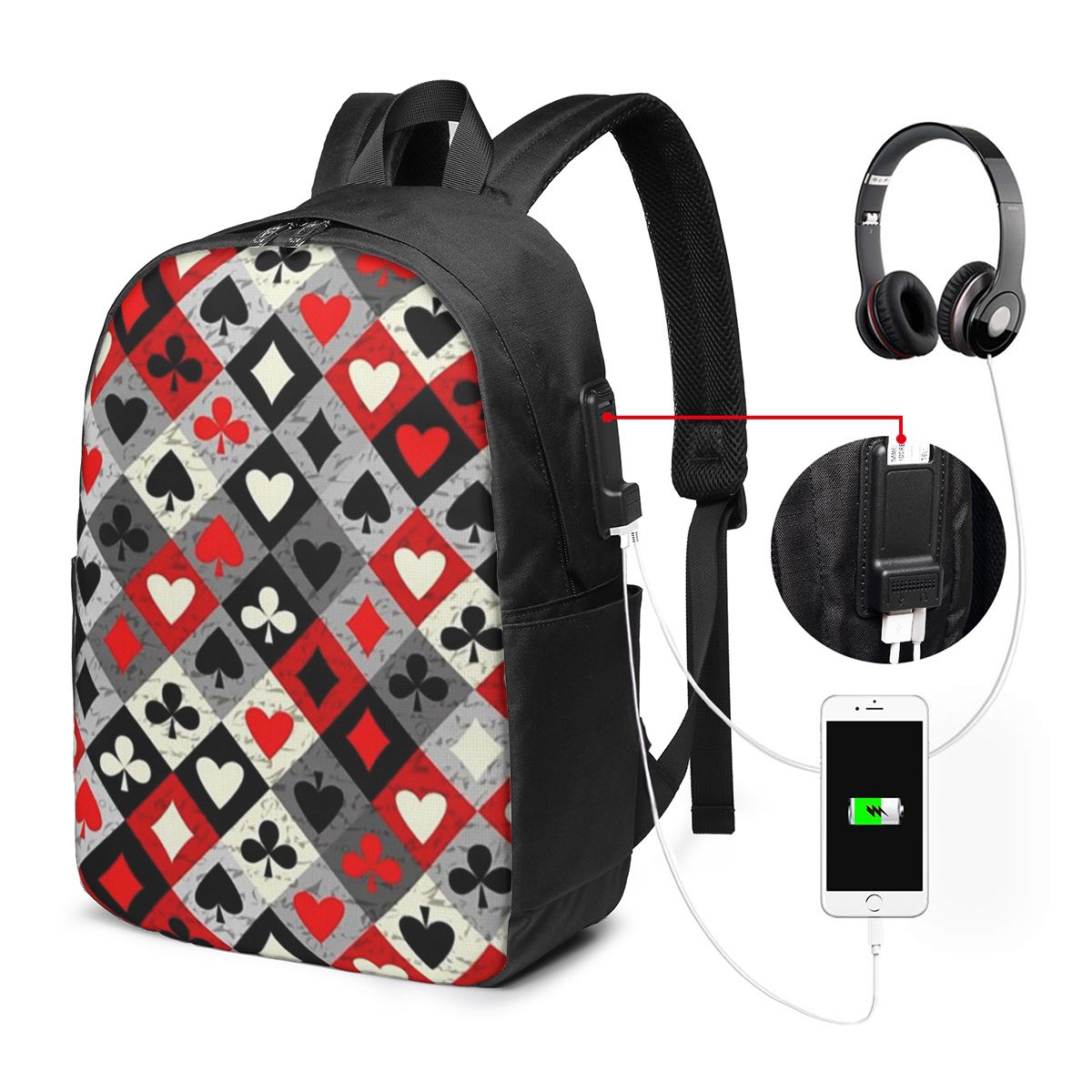 Mochila con estampado de carta - Laptop Bag reseña y precio